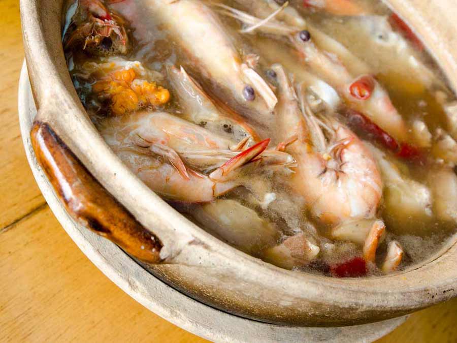 Restoran Wan Lau 旺盛海鲜酒家, Sekinchan. : Shrimp Soup
